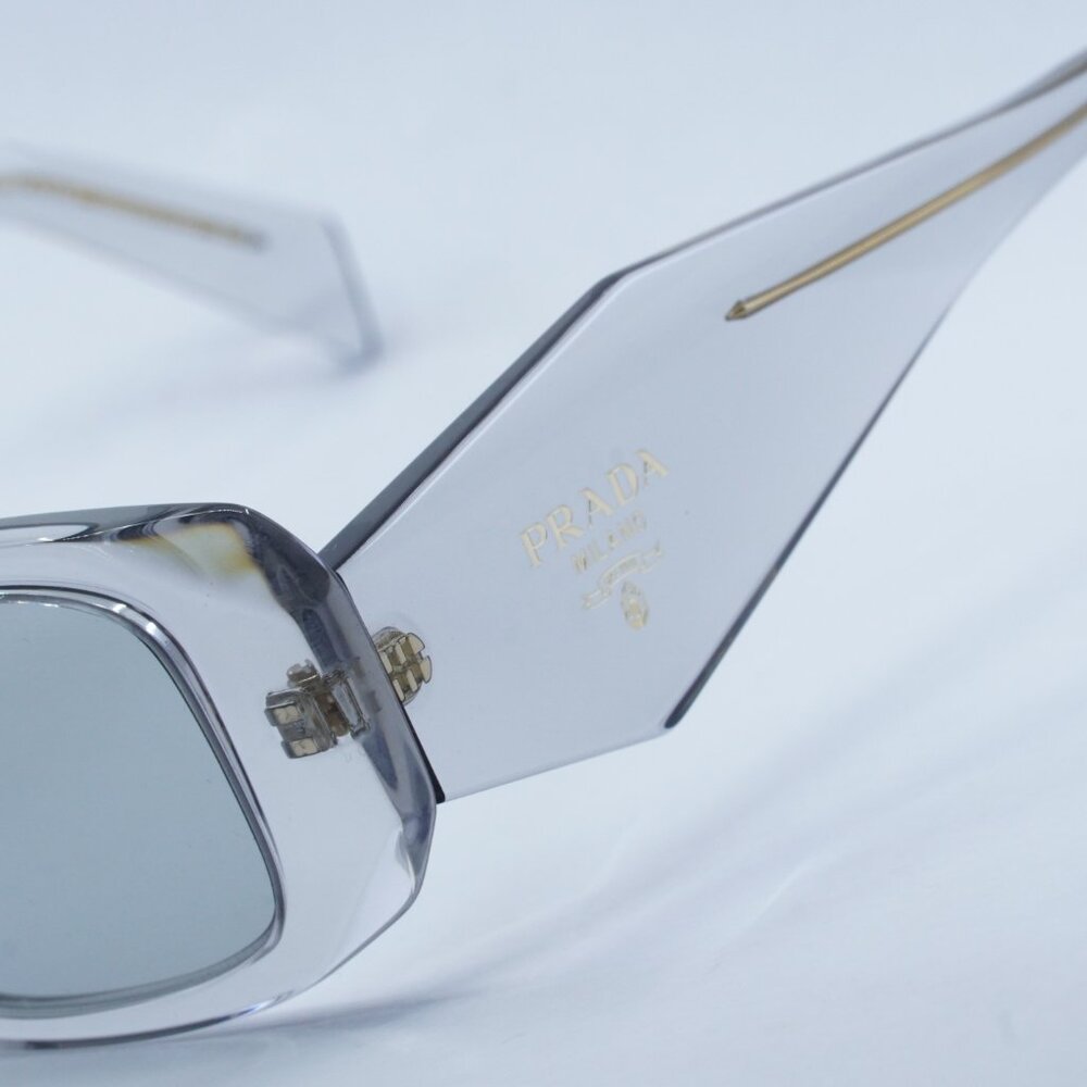 NEW PRADA PR17WS 12R30B TRANSPARENT GREY/LIGHT GREY SUNGLASSES - Picture 4 of 9